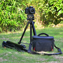 60"Aluminum Alloy Camera Tripod Camcorder Monopod with 3-Way Swivel Pan Head