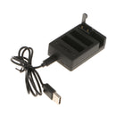 Portable 3-Channel Charger Battery & Remote Control Charging Dock for GoPro