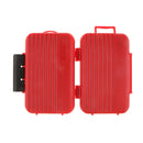 Portable Memory Card Carrying Case Cover Holder 24 Slots Sealed Waterproof Red