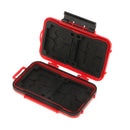 Portable Memory Card Carrying Case Cover Holder 24 Slots Sealed Waterproof Red