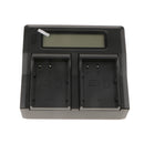 Portable Design Dual LCD Battery Charger for Panasonic DMW-BLF19E Camcorder