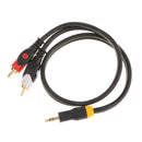 RCA Audio Cable 3.5mm Male to 2 RCA Male Cable Y Splitter Connect Wire 0.5m