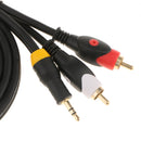 RCA Audio Cable 3.5mm Male to 2 RCA Male Cable Y Splitter Connect Wire 1.8m