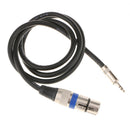 XLR Female Jack to 3.5mm Male 1/8''TRS Stereo Microphone Mic Cable 1m