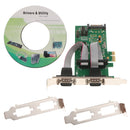 4 Port Pci-E To Rs232 Serial Expansion Card DB9 COM RS232 with Low Bracket