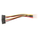 Molex To 2 SATA Dual Power Y Splitter Adapter Cable Lead 2 Way 4 Pin-15 Pin