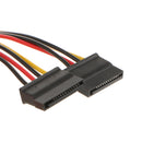 Molex To 2 SATA Dual Power Y Splitter Adapter Cable Lead 2 Way 4 Pin-15 Pin