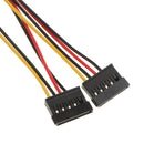 Molex To 2 SATA Dual Power Y Splitter Adapter Cable Lead 2 Way 4 Pin-15 Pin