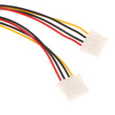 7.87inch Fan Molex 4 Pin Power Supply Y Splitter Cable for IDE CD Rom/DVDRW