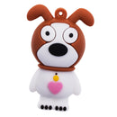 16GB Cartoon Dog Type Soft Rubber USB Flash Drive U Disk Memory Stick Pen for Laptop Desktop