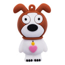 16GB Cartoon Dog Type Soft Rubber USB Flash Drive U Disk Memory Stick Pen for Laptop Desktop