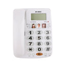 Big Button Corded Phone Landline Home Telephone Caller ID Function White