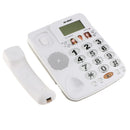 Big Button Corded Phone Landline Home Telephone Caller ID Function White