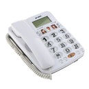 Big Button Corded Phone Landline Home Telephone Caller ID Function White