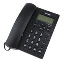 Desktop Corded Telephone Phone Desk-Mountable Redial with Phone Line Black