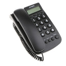 Desktop Corded Telephone Phone Desk-Mountable Redial w/ Phone Line Black