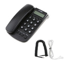 Desktop Corded Telephone Phone Desk-Mountable Redial w/ Phone Line Black