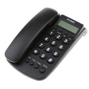 Desktop Corded Telephone Phone Desk-Mountable Redial w/ Phone Line Black