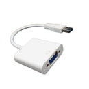 USB 3.0 to VGA Video Adapter Cable Graphic Card Display External for Win 7/8-White