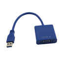 USB3.0 To VGA Multi-display Adapter Converter Video Graphic Card Cable Blue