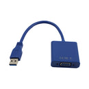 USB3.0 To VGA Multi-display Adapter Converter Video Graphic Card Cable Blue
