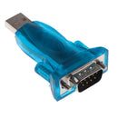 USB to RS232 Serial Blue DB9 Adapter Connector+ USB Cable for XP Vista