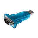 USB to RS232 Serial Blue DB9 Adapter Connector+ USB Cable for XP Vista