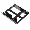 Dual 2.5'' to 3.5 Mounting Adapter Bracket Dual SSD Dock Holder Tray Metal