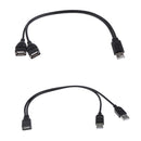 30cm USB-A Female to 2Port USB Male Y-Splitter Extension Adapter Cable