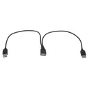 30cm USB-A Female to 2Port USB Male Y-Splitter Extension Adapter Cable