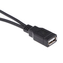 30cm USB-A Female to 2Port USB Male Y-Splitter Extension Adapter Cable