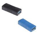 Type A Female-Female USB3.0 Adapter Coupler Gender Changer Connector Black