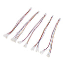5Piece 4Pin to Dual 4Pin Y Shape Cable Cooling Fan Converter Power Extension