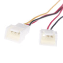 5pcs 3Pin PC Computer Fan Power Splitter Cable 3Pin to 2 Fan Y cable adapter