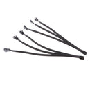2pcs 4Pin PWM to 3x 3pin/4Pin Fan Splitter Power Cable Sleeved Braided Cord