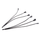 2pcs 4Pin PWM to 3x 3pin/4Pin Fan Splitter Power Cable Sleeved Braided Cord