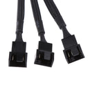2pcs 4Pin PWM to 3x 3pin/4Pin Fan Splitter Power Cable Sleeved Braided Cord