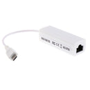 Micro USB to RJ45 LAN 10/100Mbps Fast Ethernet Network Adapter Card White