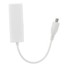 Micro USB to RJ45 LAN 10/100Mbps Fast Ethernet Network Adapter Card White