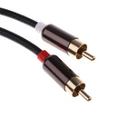 3.5mm Stereo Male Plug to 2 RCA Audio Male Adapter Speaker Cable Cord Black