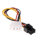 PCI-e 4 Pin To 6 Pin Display Extension Graphics Video Power Cable