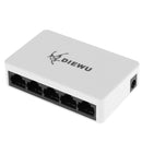 5Ports Fast Ethernet Switch Desktop Network Splitter LAN Hub Plug& Play Mini