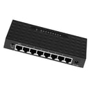 8 Port Fast Ethernet Switch Desktop Splitter Hub Plug &Play for Computer