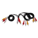 3.0M 3 RCA Male to 9 RCA Male Plug Splitter Audio Video AV Adapter Cable Black