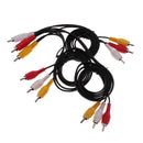 3.0M 3 RCA Male to 9 RCA Male Plug Splitter Audio Video AV Adapter Cable Black