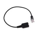 2 Pcs 2-Port 3.5mm Jack to RJ9 Plug Headset Cable Adapter for Telephones Black