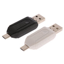 2 pieces 2 In1 Memory Card Reader Micro USB OTG to USB 2.0 Adapter SD Card for Phone