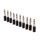 10x 6.35mm Male to 3.5 mm Female M/F Jack Audio Stereo Adapter Converter