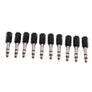 10x 6.35mm Male to 3.5 mm Female M/F Jack Audio Stereo Adapter Converter