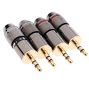 4 Pack of 3.5mm Stereo Male for Repair headphone Jack Plug Metal Audio Soldering
